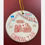 New! Hanging Gibraltar Ceramic Ornament by Julia Gash